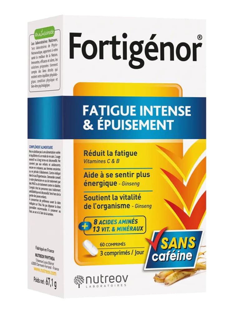 Nutreov Fortigenor - Fatigue Intense & Épuisement - 60 Comprimés