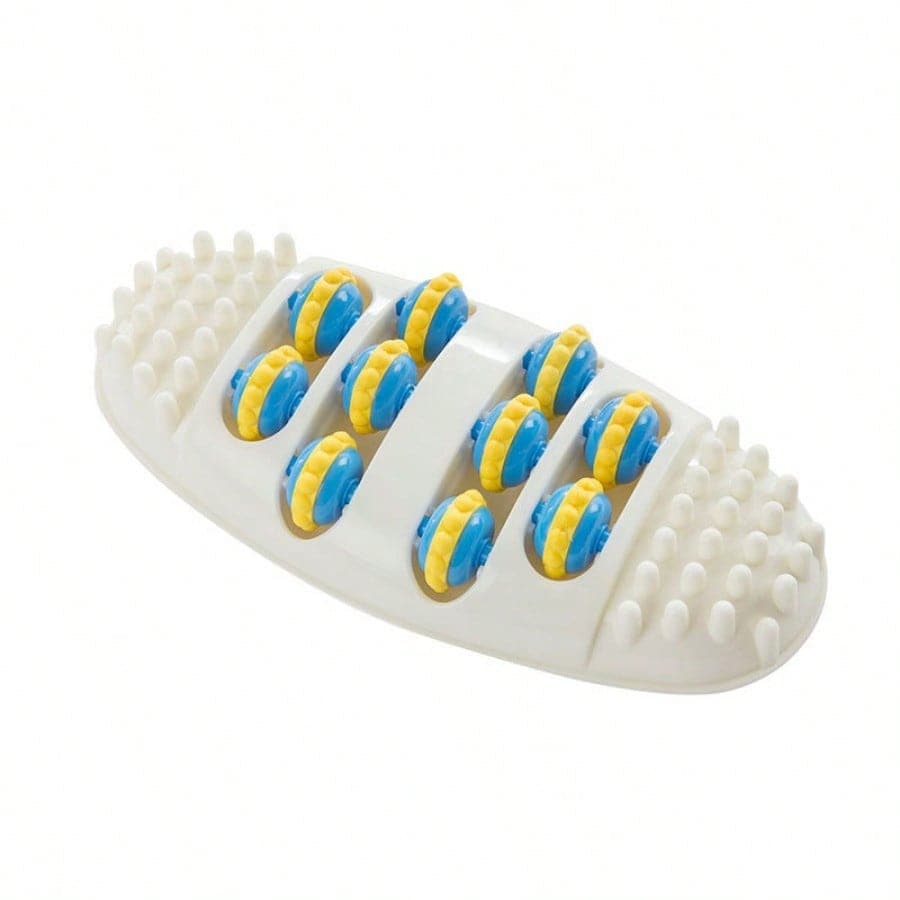 1 pièce masseur de pied pour utilisation à domicile, stimule les points d'acupuncture sur les semelles et les mollets, avec quatre rangées de roues