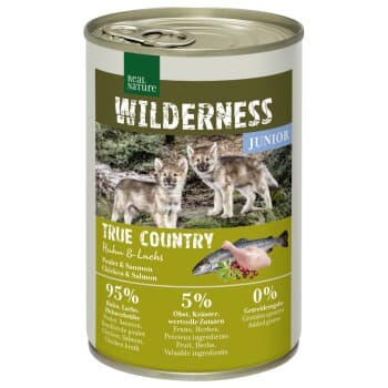 REAL NATURE WILDERNESS Junior Poulet avec saumon 6x400 g
