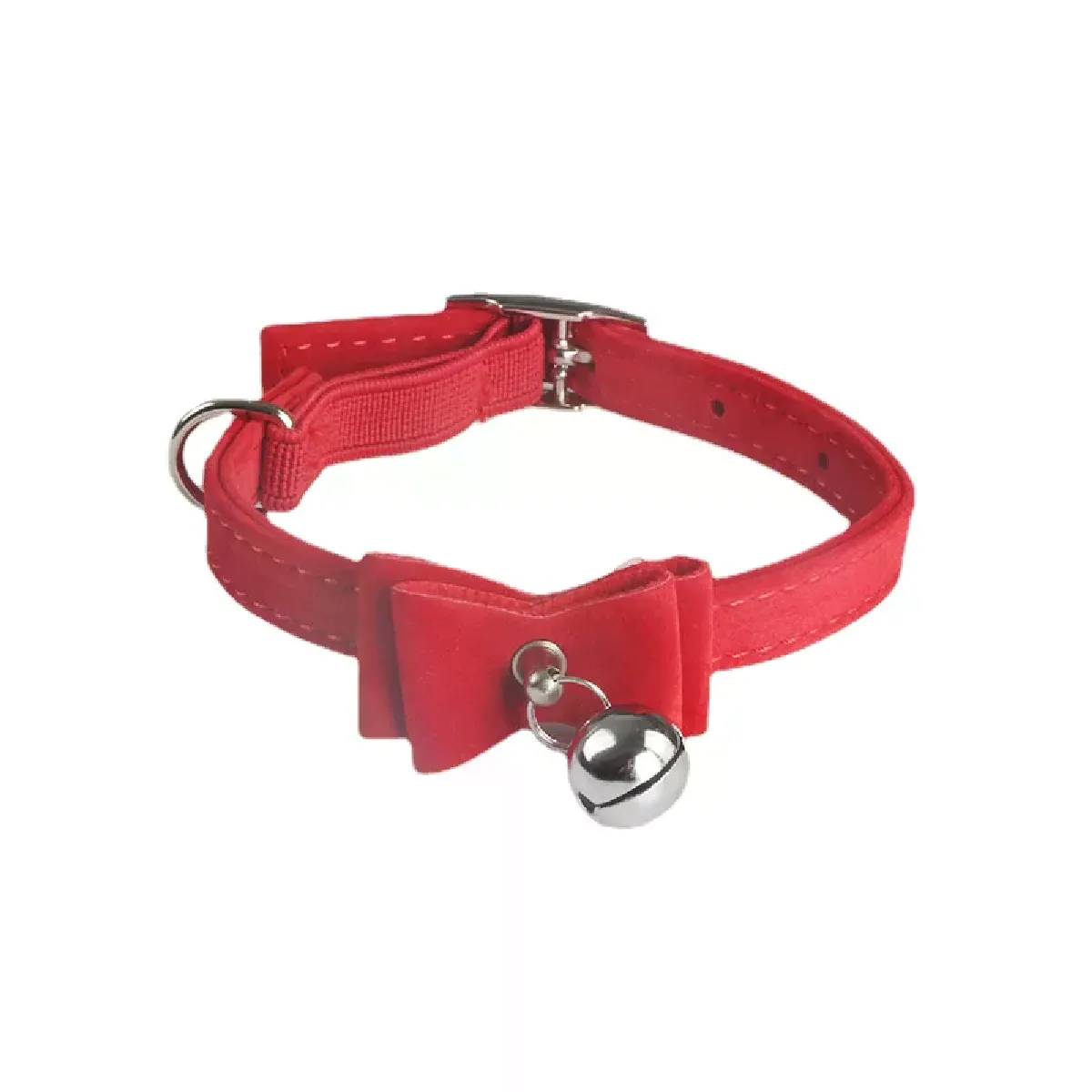 Collier mignon pour chaton, petit chiot, collier pour chat, nœud en velours, collier avec clochette pour chiens, chats, chihuahua, yorkshire~01193