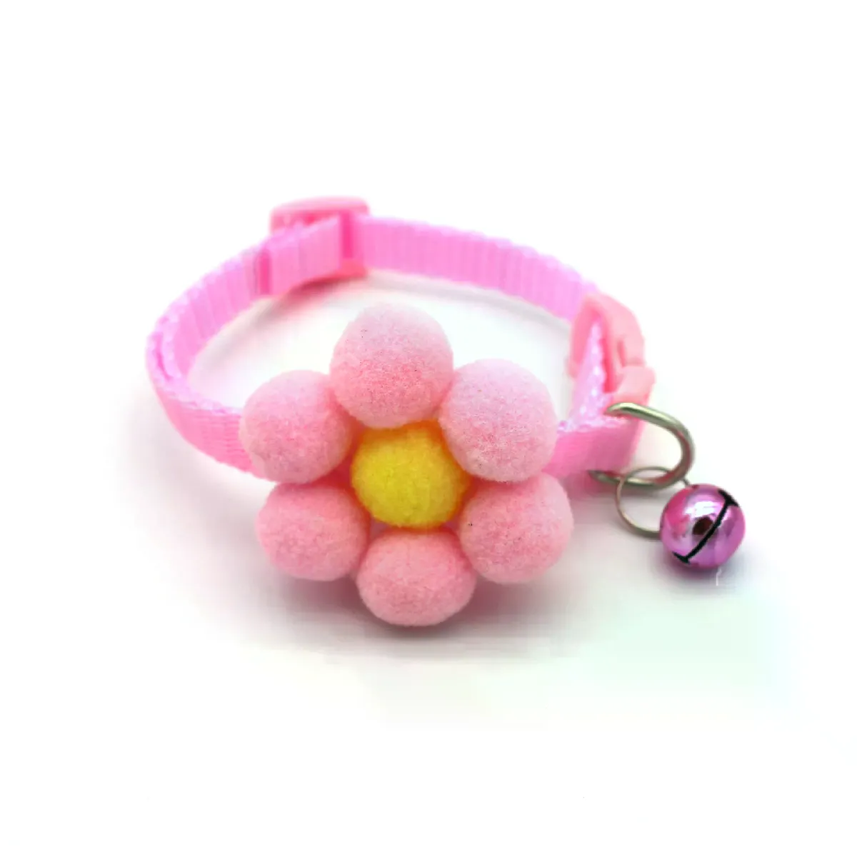 Collier pour chat réglable avec nœud papillon et bouton de sécurité floral, accessoire pour animaux de compagnie, cadeau pour chiot et chat~00604