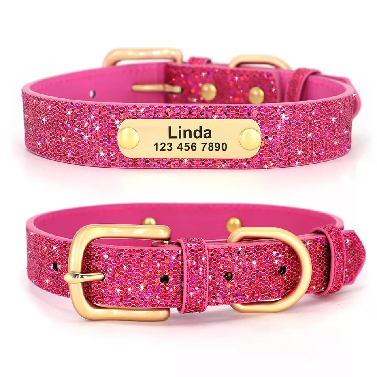 Collier en cuir pour chat, collier personnalisé pour chiots, petits chiens, chatons, plaque signalétique, gravure gratuite, réglable~00435