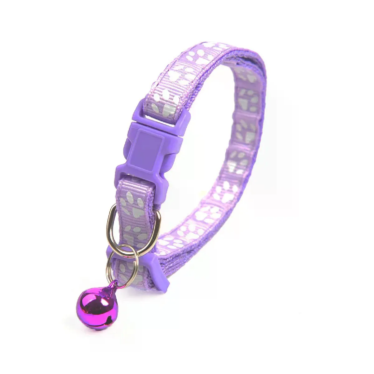 Collier pour chat coloré, collier pour chat, empreinte de patte de chien, collier réglable, pendentif pour collier pour animal de compagnie avec cloches, fournitures pour animaux de compagnie~01502